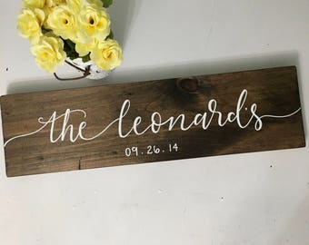 Custom Last Name Sign - Wood Sign