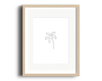 Palm Tree Watercolor Printable | Palmtree Print | Palm Tree Gallery Wall Print