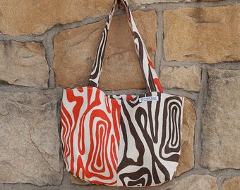 Hand bag, 100% Belgian linen, linen bag, reversible, hand made, shoulder bag