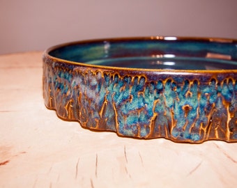 Dinner Plate Handmade Pottery plate, Handmade plate, Stoneware plate, Wheel thrown pottery plate