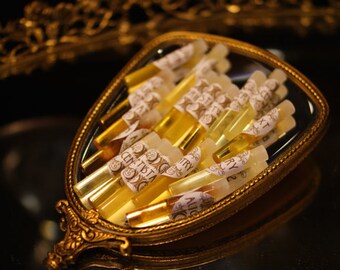 Natural Perfume Samples - Essential Oil Perfume - botanical perfume - organic natural perfume by Theater Potion