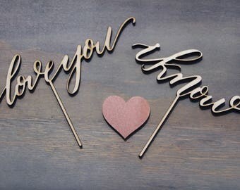 I love you I know cake toppers