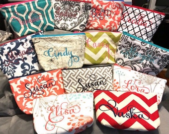 personalized, makeup, monogrammed, monogram, customized, makeup bag, cosmetic bag, bridal gift, gadget pouch,multipurpose, gift ideas