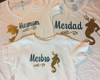 Custom Tshirt - Mermaid Family