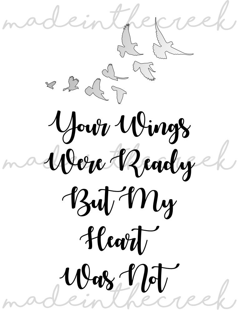 Download Your Wings Were Ready Quote Flock Of Birds Love SVG File