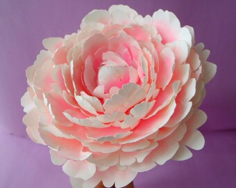 Printable Peony Templates + Tutorial - Original Size - Paper Flower Templates - PDF - SVG - DIY - 6.2"