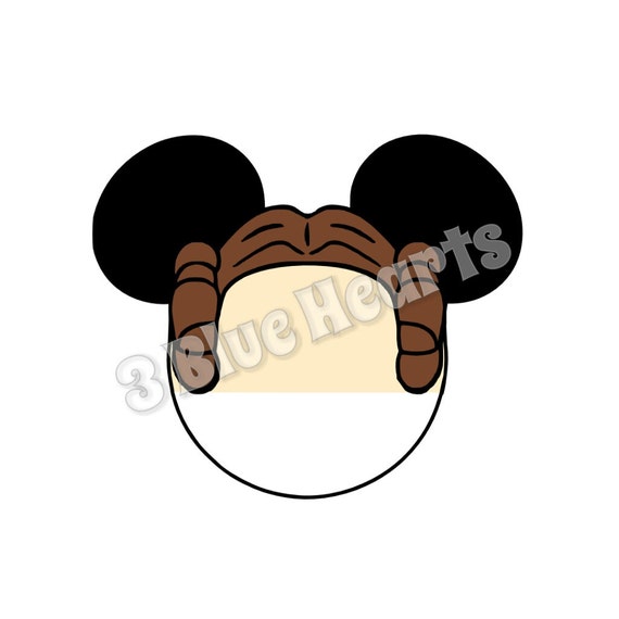 Download Princess Leia Star Wars Mickey Head SVG dxf pdf Studio Star