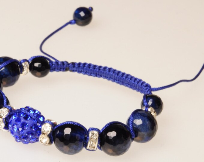 Blue agate bracelet talisman amulet amulet bracelet female gift Christmas New Year's Valentine's Day stylish gift woman