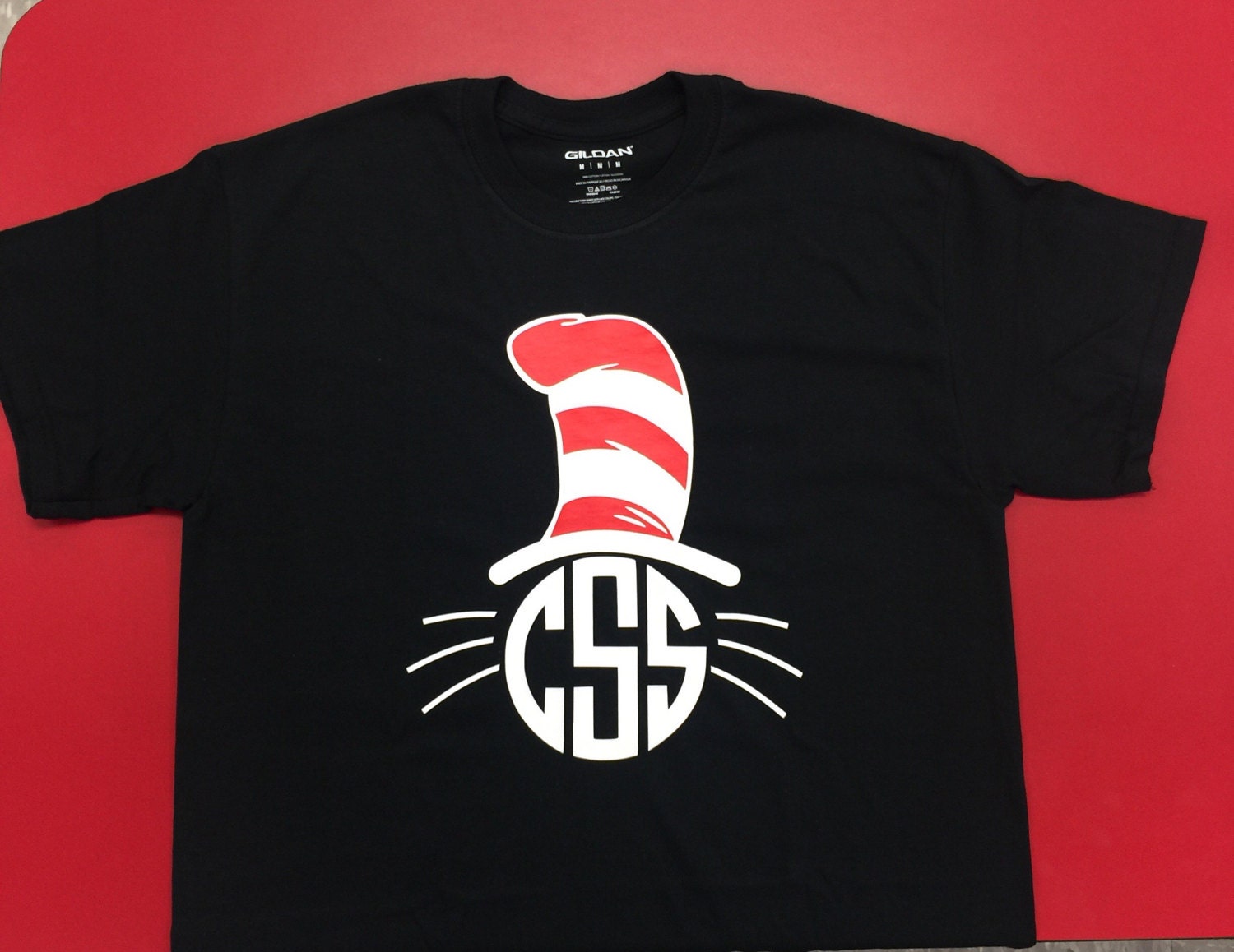 Dr. Seuss Monogrammed T-Shirt The Cat in the Hat Teachers