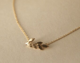 tiny gold feather necklace - feather Necklace - small feather necklace - gold feather - everyday necklace - everyday simple necklace