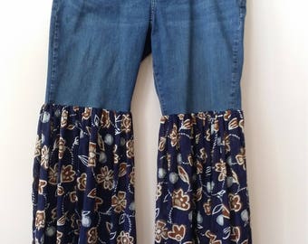 HAND PAINTED JEANS Plus size clothing plus size boho clothing