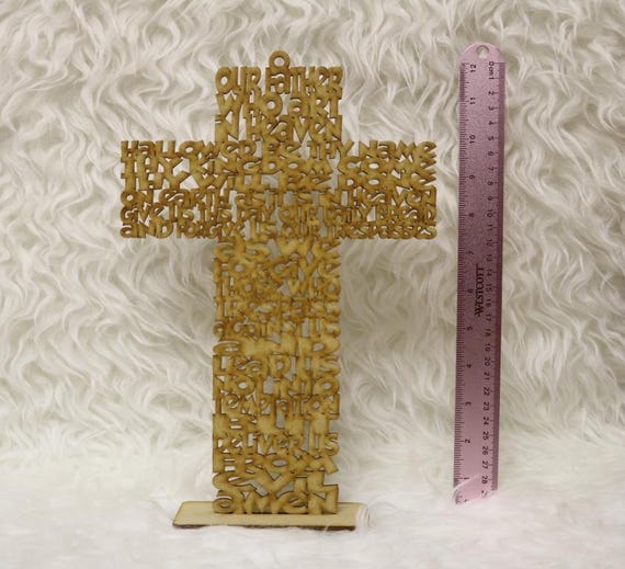 Download Our Father Cross laser cut Our father prayer in English