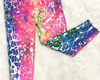 READY TO SHIP-Baby Toddler Kids Sparkle Unicorn Leggings-Rainbow Sparkle Leggings