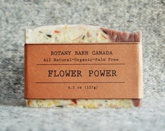 Flower Power - All Natural Soap, Handmade Soap, Organic Soap, Cold-Process Soap, Vegan Soap, Floral Soap