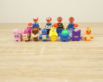 Pokemon Lego, Mini Figures, Pokemon Wedding ,Pokemon Cake Topper,Pokemon Minifigures, Pokemon Lego, Bulbasaur, Charmander, Pokemon Cupcake