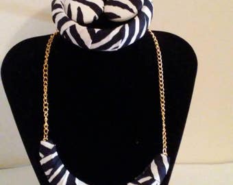 Zebra Print, Jewelry Set, Black & White, Zebra Fashion, Gift Set