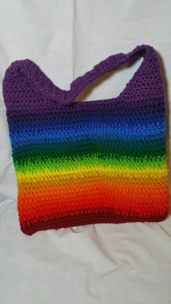 Items similar to SALE.Rainbow purse crocheted handbag on Etsy