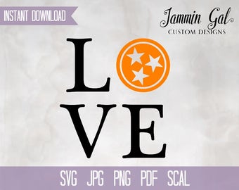 INSTANT DOWNLOAD | UT Vols | Love Vols | Tennessee Digital File | svg, pdf, jpg, png, scal | Cricut Silhouette or print
