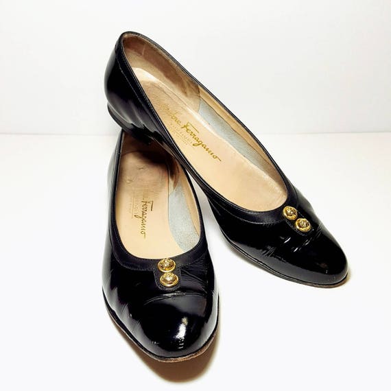Vintage SALVATORE FERRAGAMO Women Oxford Flat Shoes Classic