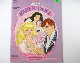 Barbie Paper Dolls-Perfume Pretty-1988-Vintage Paper Dolls-Barbie-Paper Dolls