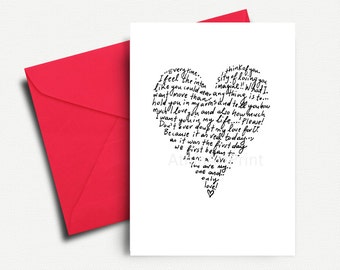 Valentine Card, Printable Love Card, Valentines Day Card, Love Card, Valentine Printable, Valentine Card Printable, INSTANT DOWNLOAD
