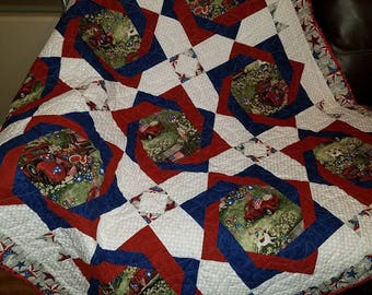 Americana Red Truck Quilt