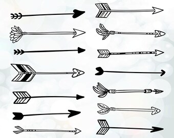 Arrows svg files for cutting - hand drawn boho arrows - decorative arrow collection svg file - graphic elements svg files instant download