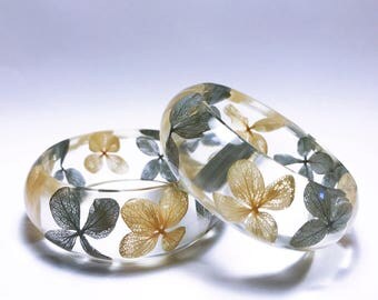 Pressed flowers bangles, real flowers bangles, resin bangles,Botanical Jewellery, real flowers bracelet , pressed flowers bracelets