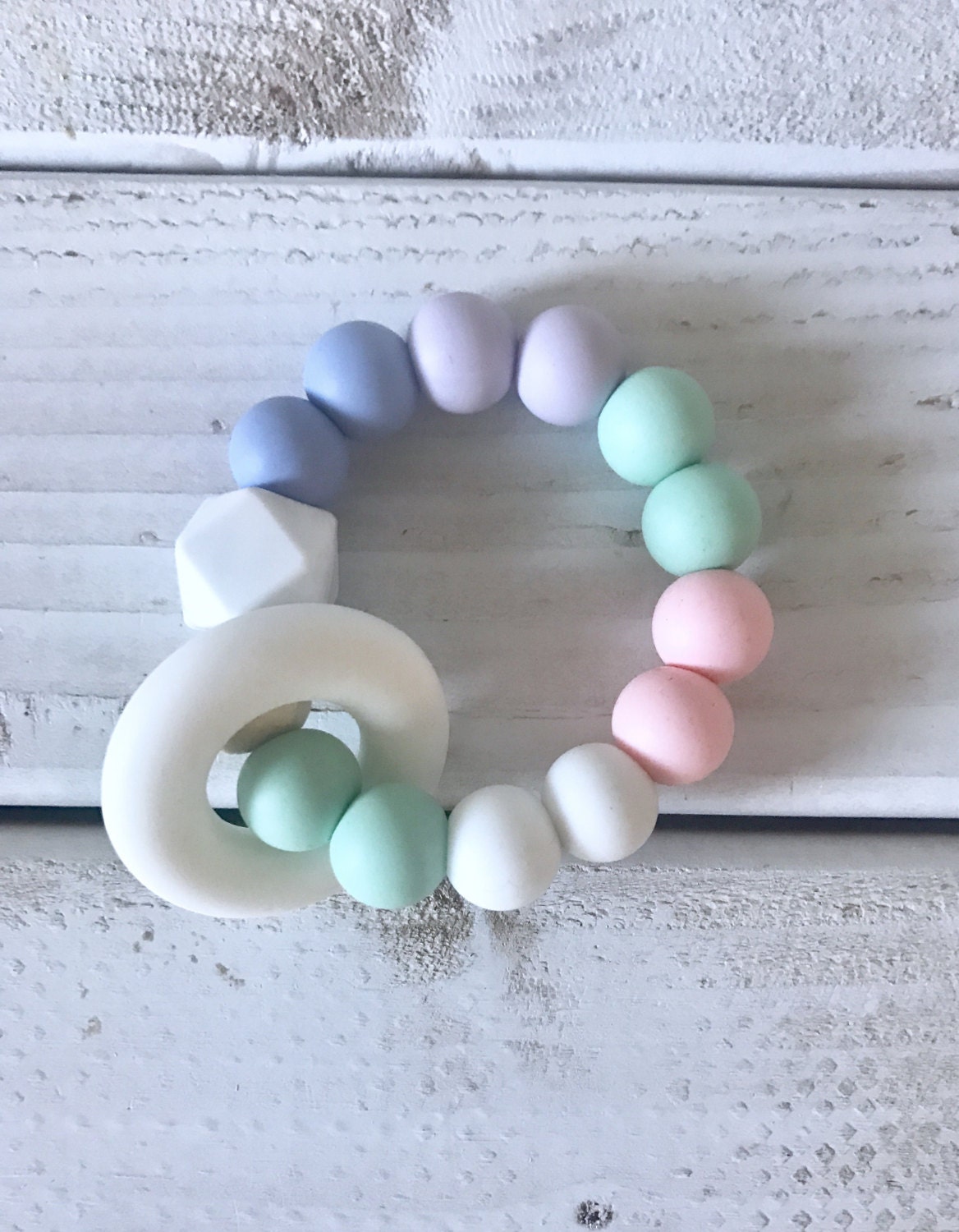Teething Ring Silicone Teether Donut Teething Baby