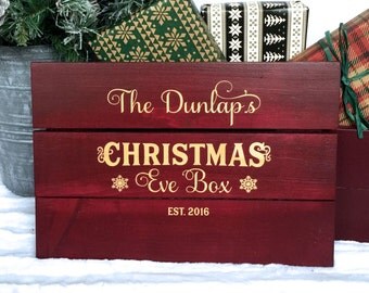 Christmas Eve Crate, Christmas Eve Box, Christmas Gift for Kids, Christmas Eve, Christmas Eve Bag, Baby First Christmas Gift, Personalized