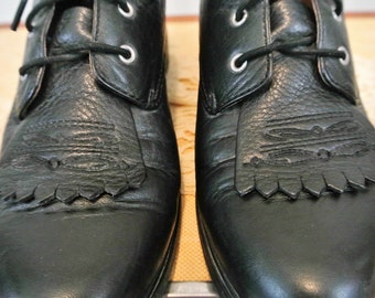 Josie Black Leather Kiltie English Riding Paddock (Ariat) Size 6 1/2