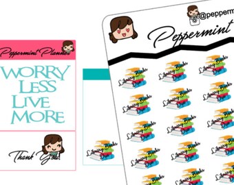 Library Books Due planner stickers, Planner stickers, Stickers{#144}