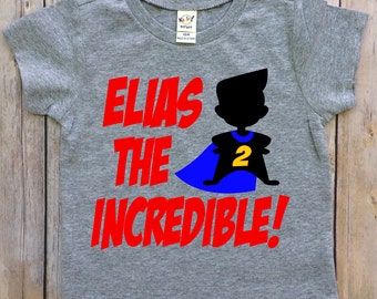 Boys superhero birthday shirt, personalized birthday shirt, the incredibles, boys birthday tshirt, superhero birthday, toddler birthday