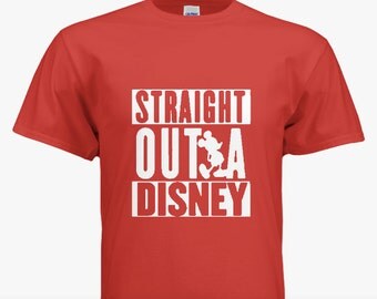 ALL SIZES Disney Unisex Tshirt/Mens/Womens Straight Out Of Disney Shirt/Disney Shirt/Mens Disney Shirt/Womens Disney Shirt/Mickey Mouse