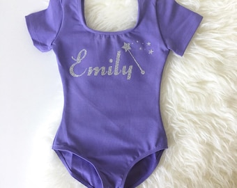 Personalize leotard with name and text Choice, Girls Leotard, Kids Ballet/Gymnastics Leotard, Toddler Leotards, Custom birthday Leotard