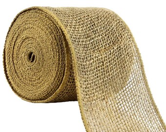 Burlap ribbon, 2.5Inch x 10 yards, food grade burlap, jute tape, Burlap wreath tape, 3inch burlap ribbon, 4'' burlap ribbon, floral burlap