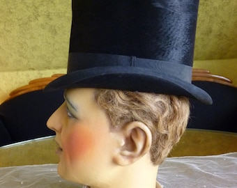 1870 Victorian Top Hat, antiker Zylinder, antique Hat