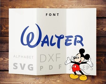 DISNEY FONT SVG cut files svg Disney alphabet dxf for Silhouette, Disney letters download for Cricut, cuttable vinyl fonts Disney monogram