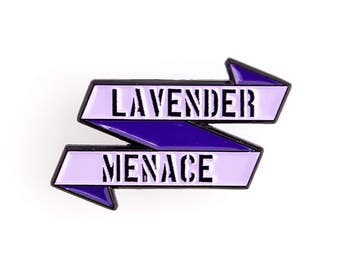 LAVENDER MENACE LGBT Pin Lesbian Pin Gay Pin Enamel Pin Feminist Rainbow Pin Gay Girls Pride Pin Feminism Lesbian Girlfriend Lesbian Gift