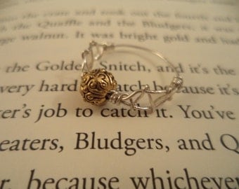 Golden Snitch Ring Harry Potter
