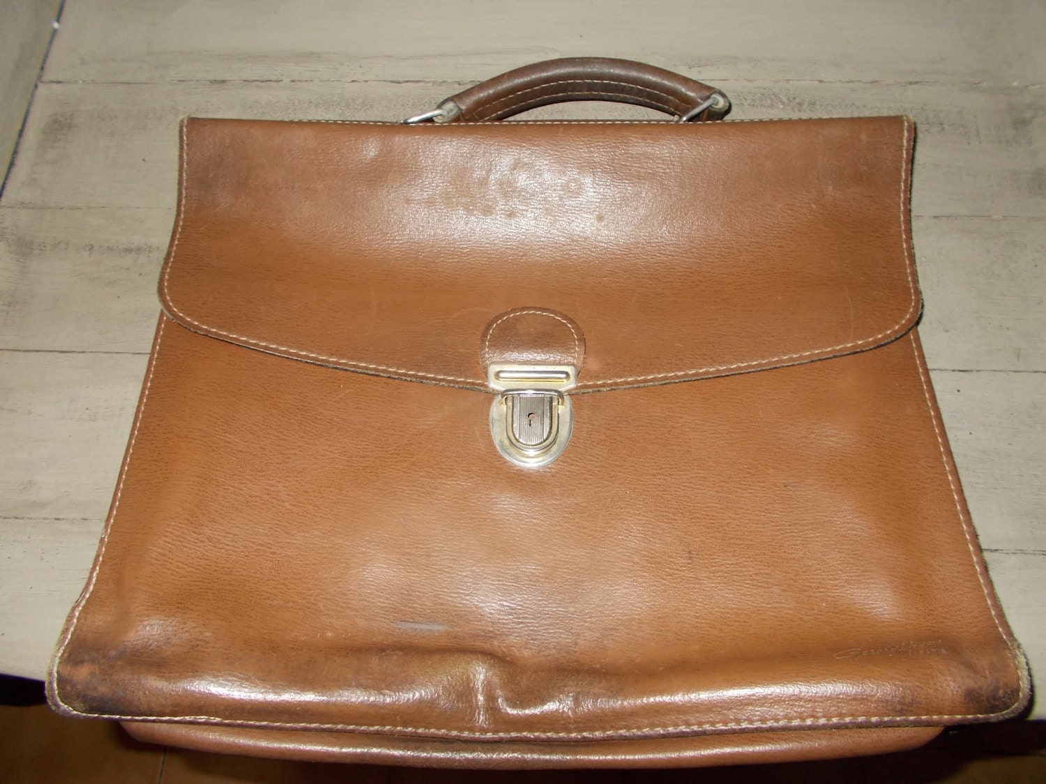 french leather briefcase