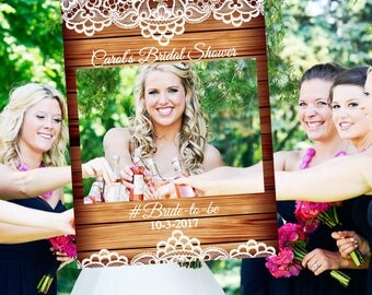 Large Bridal Shower Photo booth prop, Bridal Shower Photo Prop , Bridal Shower Photo booth frame , Rustic Bridal Shower prop, lace ;10011185