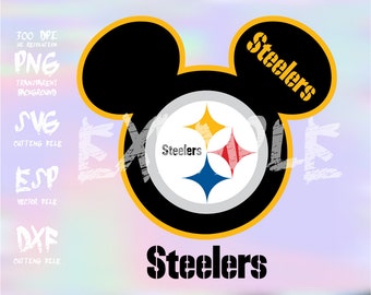 Mickey heads Sport logo football team Pittsburgh Steelers ,clipart,SVG,PNG 300dpi ,ESP vector