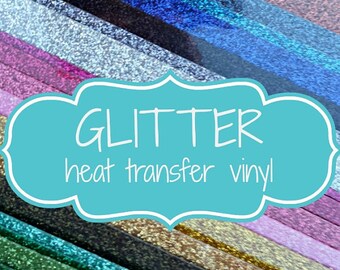 Siser Glitter HTV, 12 X 20, Glitter Vinyl, Glitter Heat Vinyl, Any Color, Fast Shipping, Tee Vinyl, Shirt Vinyl