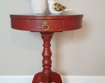 SOLD Vintage Pedestal Table