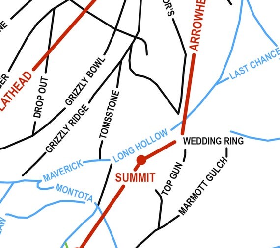 Sundance Ski Map Art Sundance Utah Ski Utah Sundance Trail