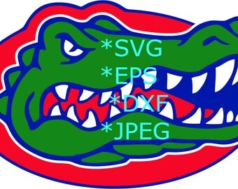 Florida Gators Logo SVG Eps Dxf JPG Format Vector Design Digital Download Cutting File Silhouette Studio Cameo Cricut Design Cutting Machine