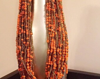 African handmade beaded necklace