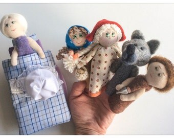 Puppets Little Red Riding Hood/Puppet has fingers Le Petit Chaperon Rouge