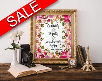 Jane Austen Framed Print Available Jane Austen Canvas Print Available Jane Austen Quote Art Jane Austen Quote Print Jane Austen Printed Jane